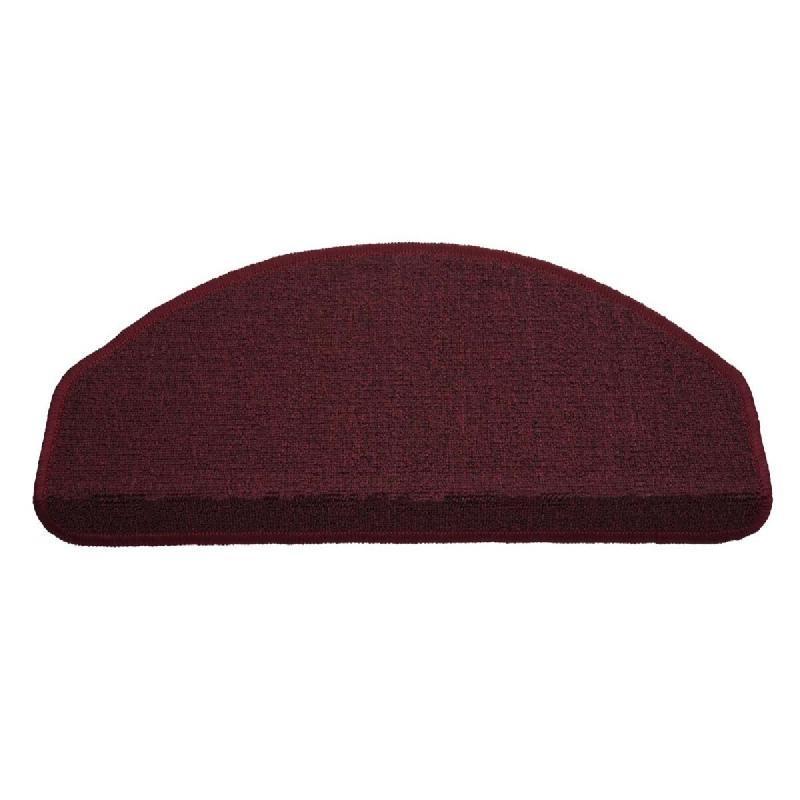 Décoshop26 - Lot de 15 tapis d'escalier protection d'escalier antidérapant 65x25cm semi-circulaire bordeaux 04_0000015 - 3000249638986_0