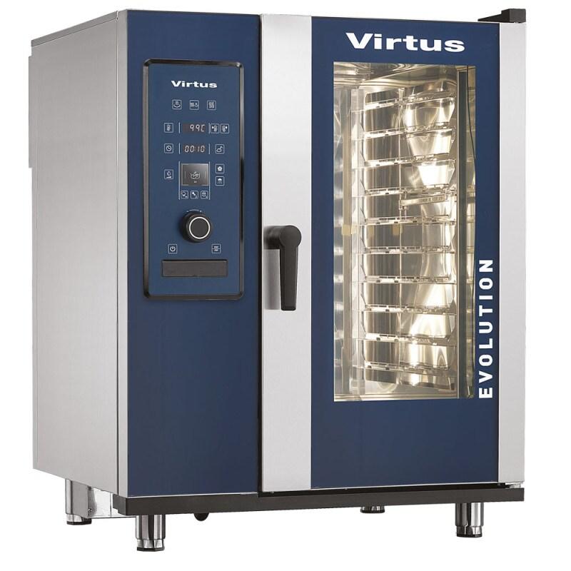 Four à convection à gaz avec vapeur directe et système de nettoyage automatique, 10x GN 1/1 895x817x1117 mm - VIRTUS - 4068875007933_0