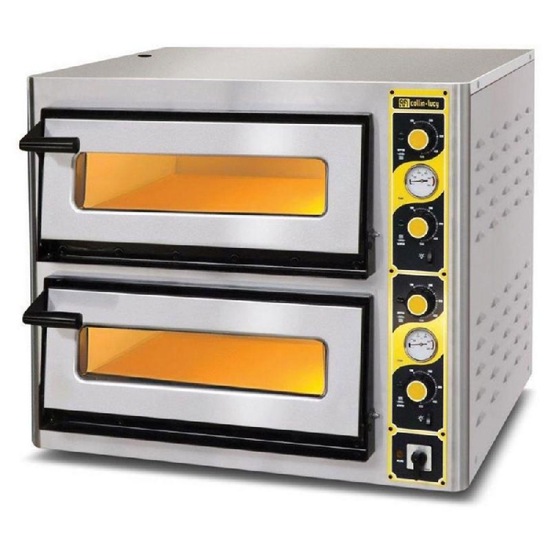 Four à pizzas professionnel électrique chambre double de cuisson 2 x 4 pizzas ø 33 cm. - NFP44_0