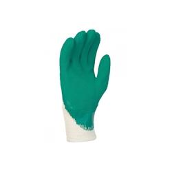 Gant manutention SINGER Taille 9 LATEX Crêpé vert Milieux humides Enduit 30cm Dos aéré Paume latex crêpée poignet tricot - vert 3701107703500_0