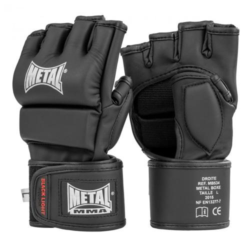 GANTS MMA MÉTAL BOXE NOIR