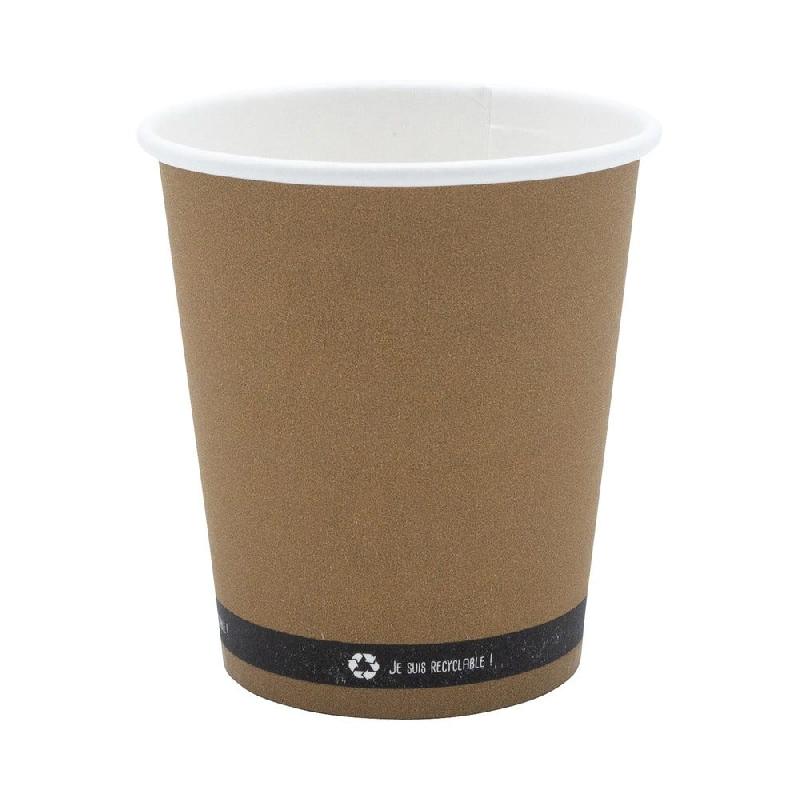Gobelet carton brun 10cl - par 50_0