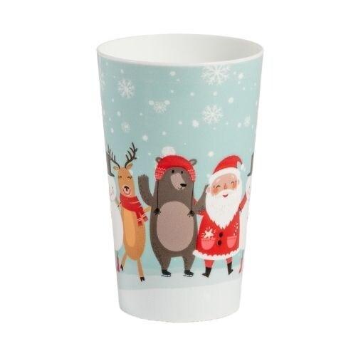 Gobelets reutilisables 25cl papa noël & co (50 unités) MESA BELLA - bleu plastique polypropylène 3701168962878_0