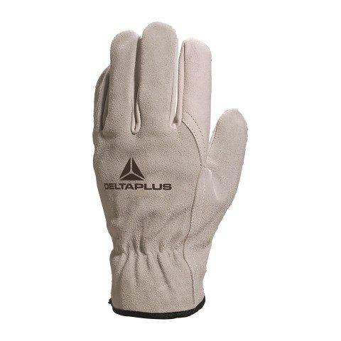LOT DE 12 - GANTS DE MANUTENTION CUIR ET CROÛTE DE CUIR DELTA PLUS FCN29 TAILLE 10 - LA PAIRE