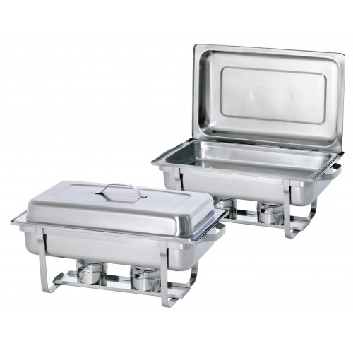 LOT DE 2 CHAFING DISHES GN 1/1 INOX PROFESSIONNELS BARTSCHER