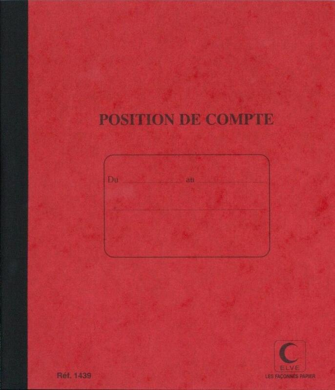 Lot de 5 Carnet de position de compte - 19x21 - 80 p. - 3416790014399_0