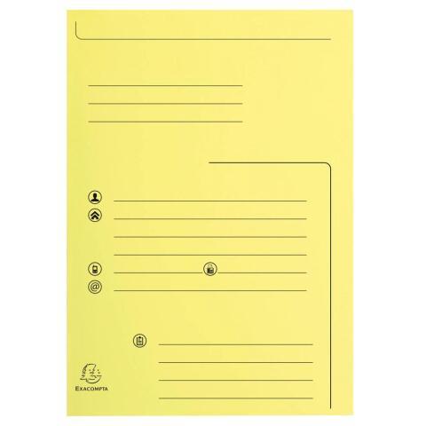 LOT DE 5 - PAQUET DE 25 CHEMISES 2 RABATS SUPER 210 CONTACT - 24 X 32 CM - CANARI