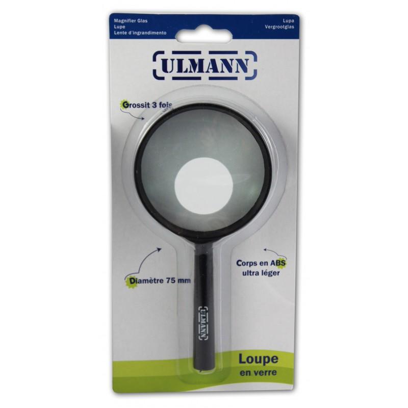 Loupe en verre Ulmann - Grossissement x3 - Diamètre 75 mm - Légère et ergonomique_0