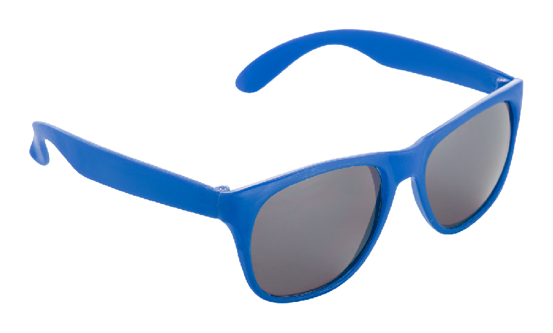 Lunettes de soleil en plastique - protection UV400 - finition mate - couleur bleue_0