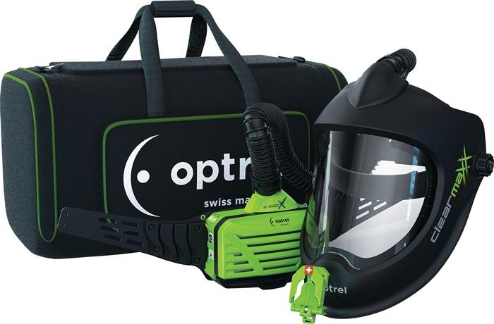 Masque de ponçage Clearmaxx Optrel E3000X - Protection respiratoire à ventilation assistée - Écran Polycarbonate_0