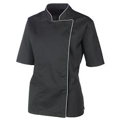 METRO PROFESSIONAL Veste de cuisine, polyester / coton, manches courtes, pour femmes, taille L, noir - L noir multi-matériau 256881_0