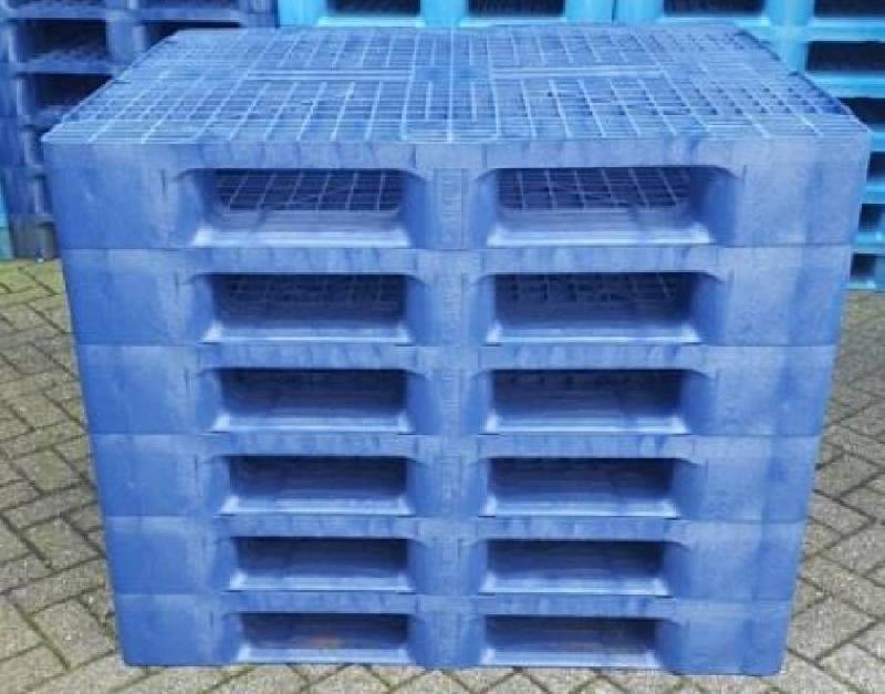 Palette en plastique GKSP1210M3RR - 1000x1200 mm - bleu (CP1)_0