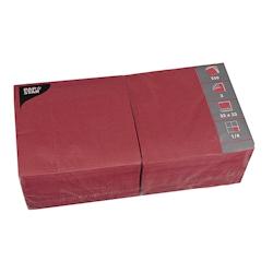 Papstar 4 lots de 250 Serviettes, 3 plis pliage 1/4 33 cm x 33 cm bordeaux - rouge 12494_0