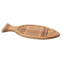 Planche poisson Peluso -  Marron Rectangle Bois Amadeus 15x39.5 cm - marron Bois massif 3520071884035_0