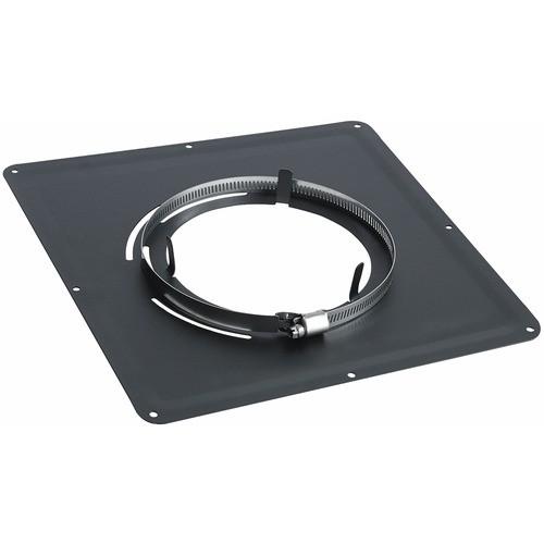 PLAQUE DE PROPRETÉ INOX ÉMAIL NOIR MAT 400X400 MM - DIAMÈTRE 139 MM TEN