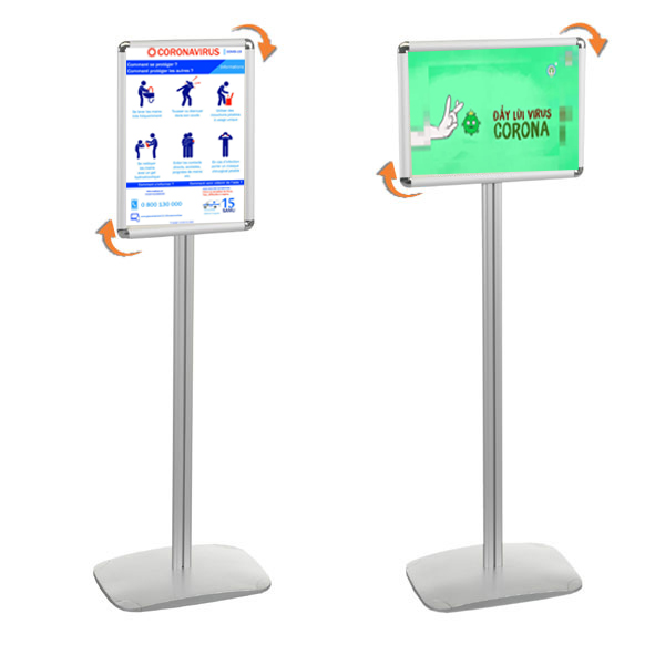 PORTE-MESSAGES A3 SIMPLE-FACE, PORTRAIT OU PAYSAGE PIED 133 CM