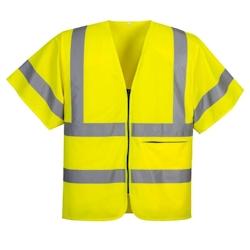 Portwest - Gilet zippé à demi-manches haute visibilité Jaune Taille 2XL - XXL jaune 5036108351657_0