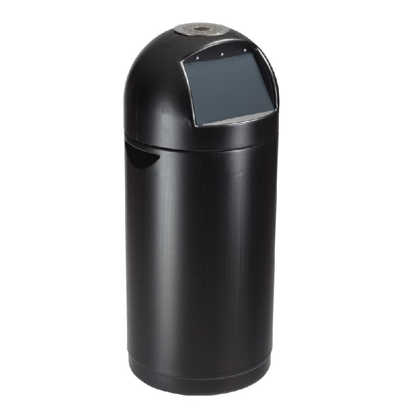 Poubelle avec cendrier Rossignol Cyvomax à trappe 52 L noir_0