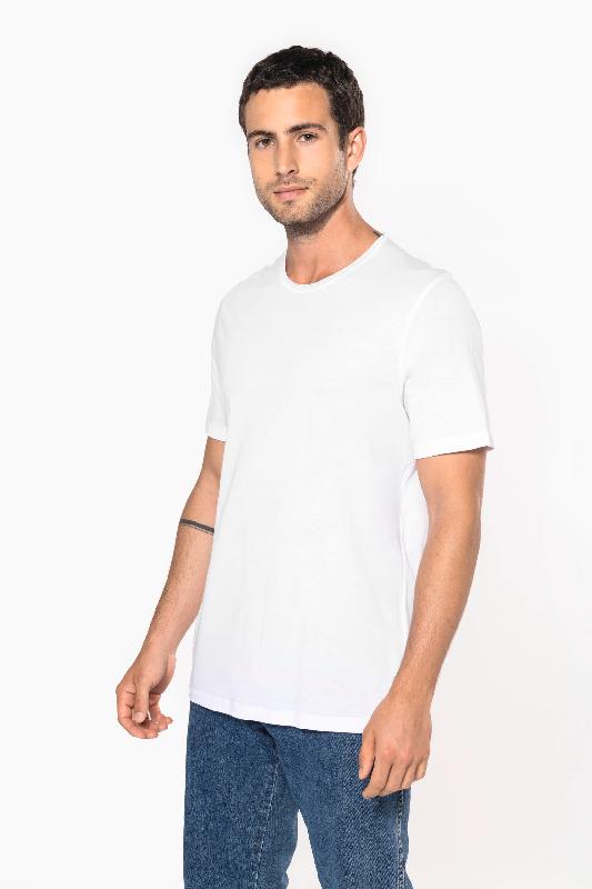 T-shirt Bio col à bords francs manches courtes homme - Réf: K398 - Kariban - 100% coton biologique_0