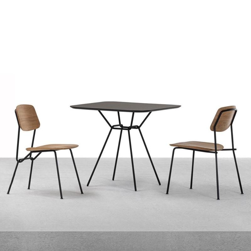 Table carré pied métal STRAIN FENIX_0