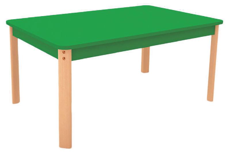 TABLE ERGO RECTANGULAIRE T0 - VERT/HÊTRE - MANUTAN COLLECTIVITÉS