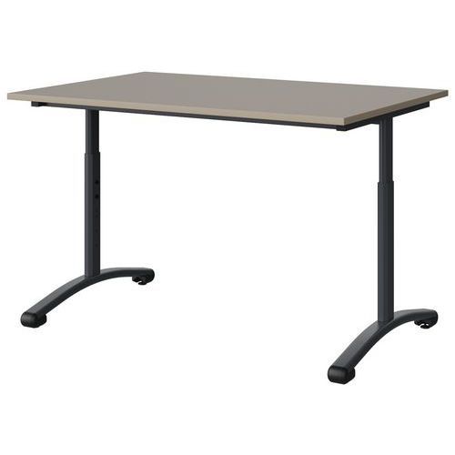 TABLE MALIBU 120X80 T3/T6 DL ST ABS GRIS U727/GRIS 7016
