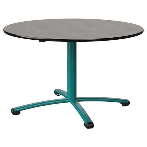 TABLE MALIBU Ø 120 T5 PC STR ANTIB BÉTON F186/NOIR BLEU 5018