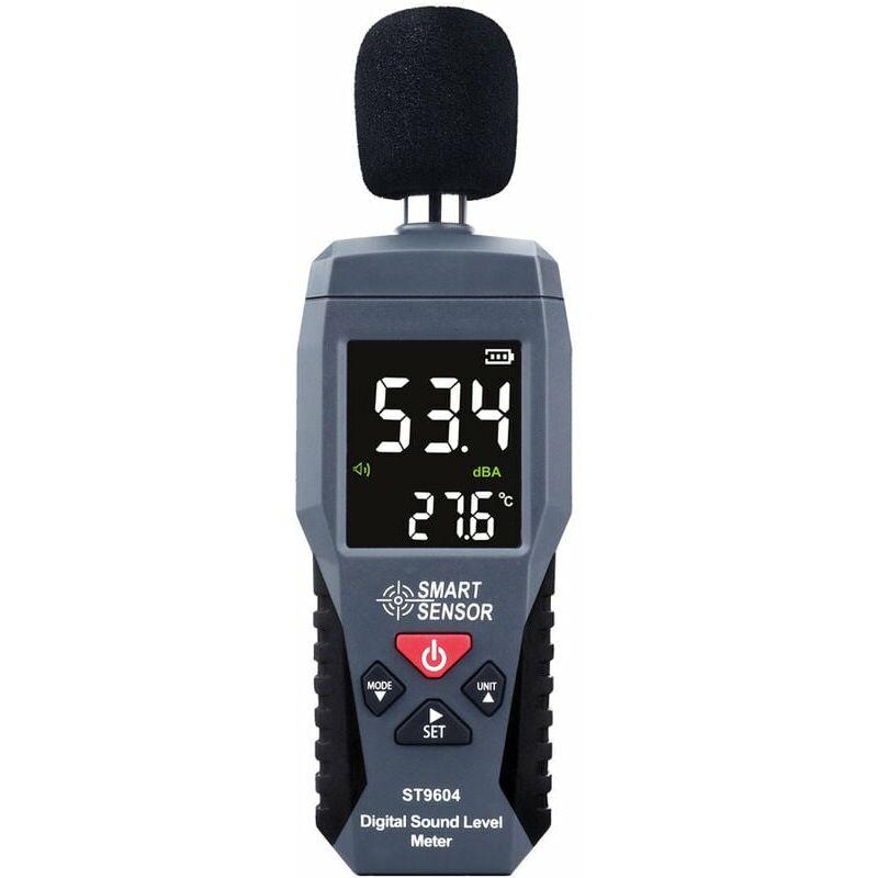 Sonomètre Numérique 3 En 1 : Mesureur De Bruit En Décibels, Thermomètre Et Hygromètre Avec Grand Écran LCD - Détecteur Intérieur