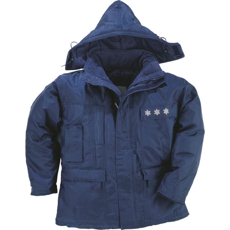 Veste de travail pour froid extrême - Polyester/Coton - Modèle Laponie2 avec capuche amovible et doublure 3M Thinsulate™_0
