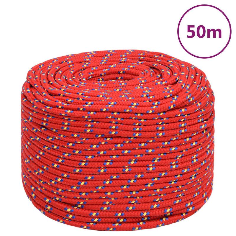 Vidaxl corde de bateau rouge 6 mm 50 m polypropylène 152391_0