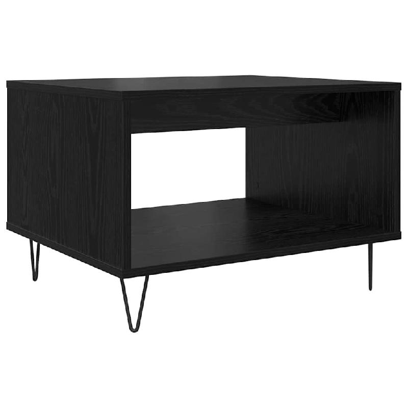 VidaXL Table basse Chêne noir 60 x 50 x 40 cm Bois d'ingénierie Modèle Polaris Select Plus - 879611_0