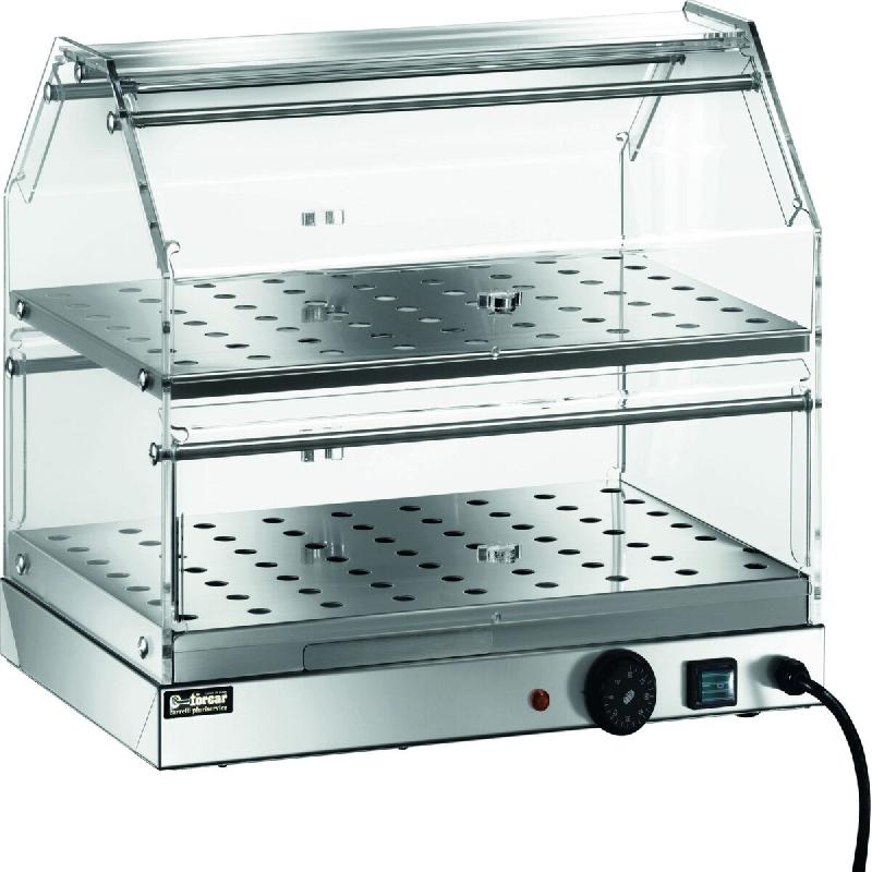 Vitrine chauffée. Structure en acier inoxydable. Dispositif d'humidification. Dimensions : 85x35x40(h) cm. FORCAR Modèle VBR4782 - 3204_0