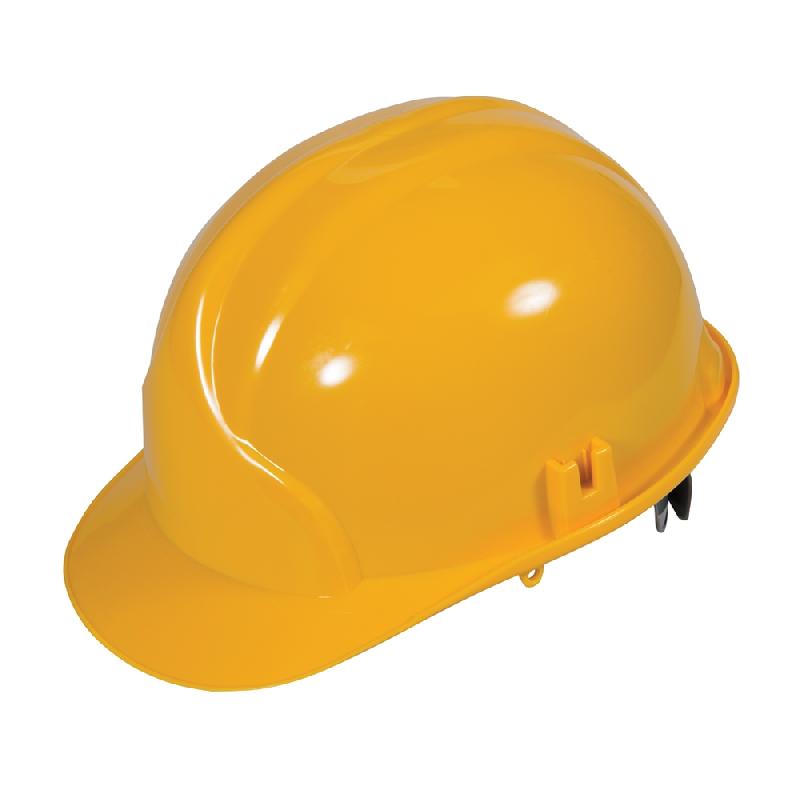 Casque de chantier jaune Silverline 306429 - léger avec serre-nuque réglable - conforme EN397_0