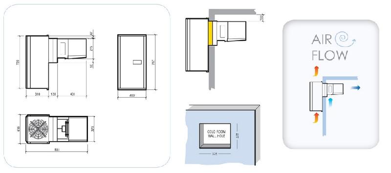 Groupe chambre froide type positif small 155 m3 pour temp ambiante +32°c pour - 7492.0125_0