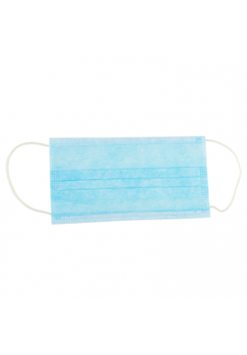 Masque chirurgical 3 plis - a3safe - microfibre non tissée - couleur bleue_0