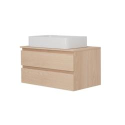 MOB-IN Ensemble meuble simple vasque SORRENTO 80 cm + vasque - marron 3701606505162_0