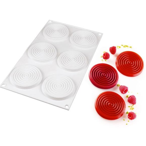 Moule en silicone professionnel, forme tourbillon modèle moyen - Résistance -60 à +230°C - SILIKOMART_0