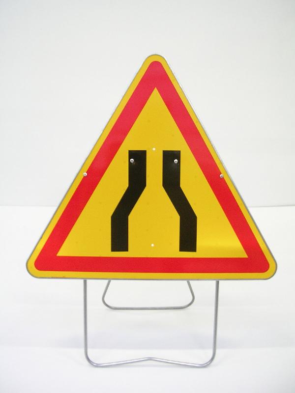 Panneau de chantier ak3 chaussee retrecie - tailles : 1000 cl2_0
