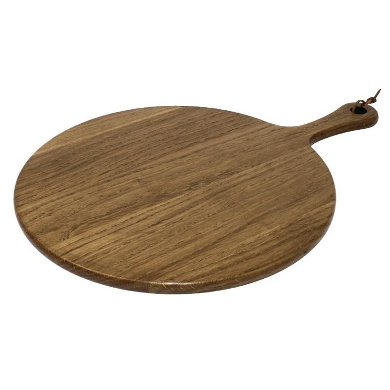 Planche ronde en acacia - Olympia - finition rustique huilée - Ø 355 x H 15 mm_0