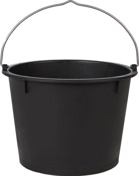 Seau de chantier 20 l avec fond en croix noir polyéthylène JOPA_0
