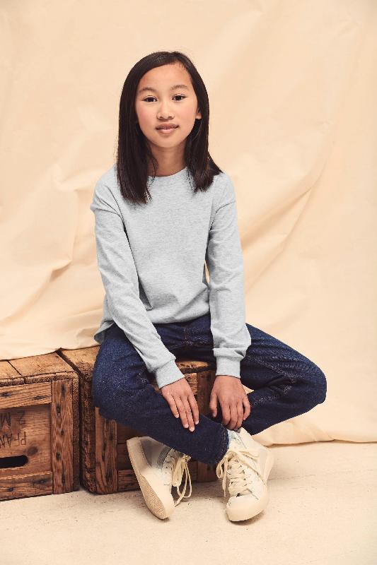 T-shirt enfant manches longues Valueweight (61-007-0) - Réf: SC61007 - 100% coton, plusieurs tailles et couleurs - Fruit of the Loom_0