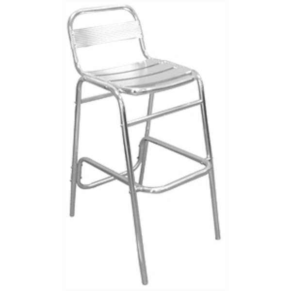 Tabouret de bar en aluminium modèle TRU503 - léger, facile d'entretien avec fixations inox_0