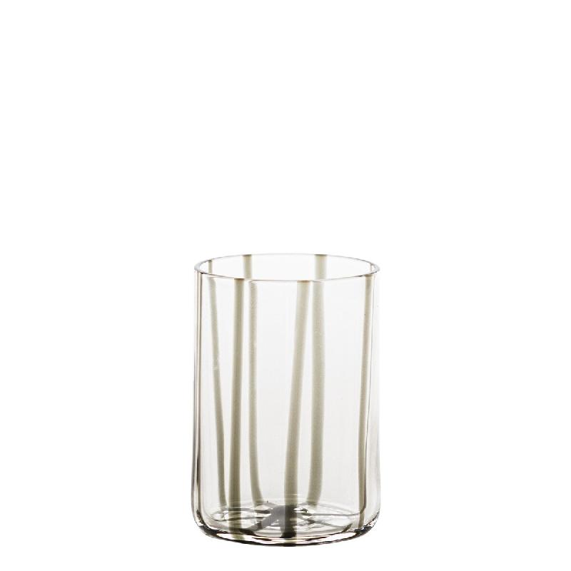 Zafferano Lot De 6 Verres Tumbler Tirache En Verre Coloré Soufflé À La Bouche Gris, Élégants Et Raffinés Pour La Table Quotidienne Et Les Occasi_0