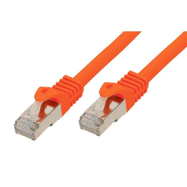 S-Conn Cat.7 S/FTP 15 m - Câble réseau RJ-45 mâle/mâle - Orange - Blindage S/FTP - Contacts plaqués or - 600 MHz_0