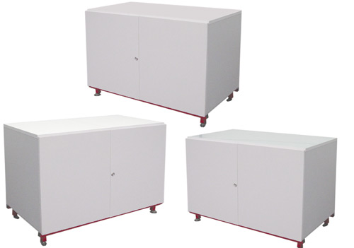 Bahut à portes battantes - Profondeur 750 x Largeur 1200 mm - Réf BPBPX-3 - BIOLAB - Plan de travail en mélamine, grès, verre, stratifié, trespa ou varicor_0