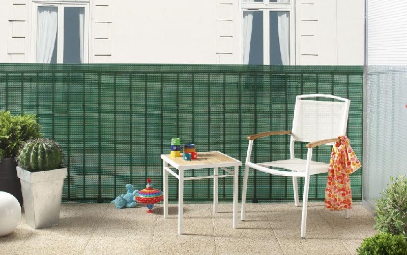 Brise-vue plastique vert 85% occultant - Trionet - 1,2 x 5 m_0