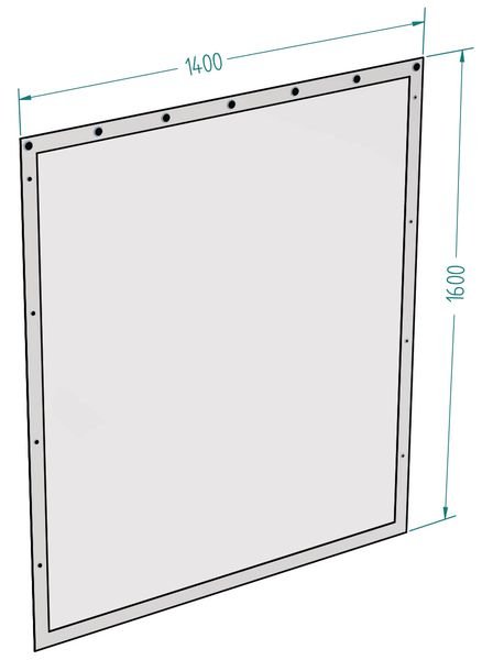 Ecran rideau d'atelier en pvc transparent - h 1600 x l 1400 mm_0