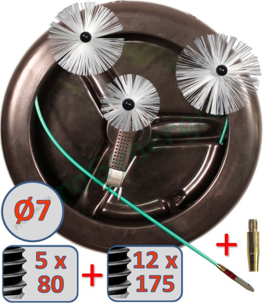 HOLZBRINK 80 mm Hérisson de ramonage M12, balai de nettoyage du poèle et de  la cheminée