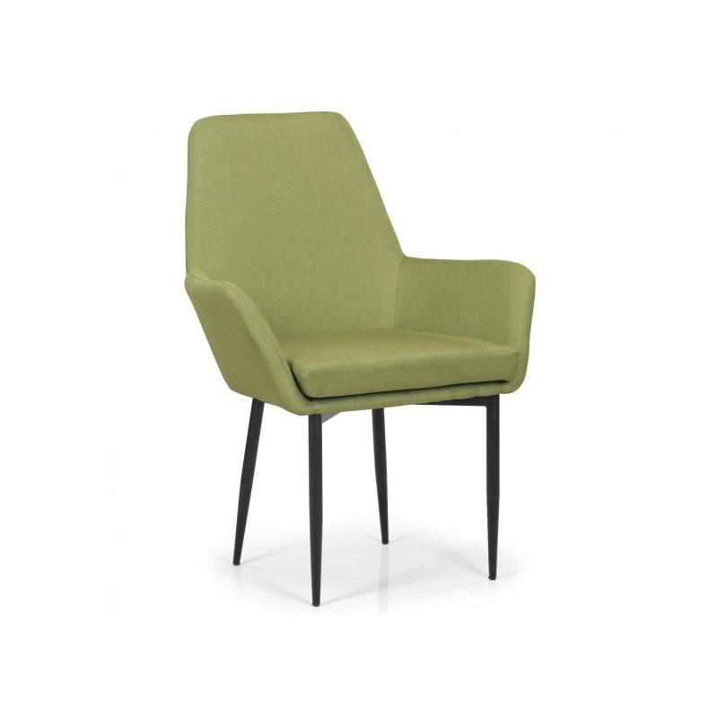 Fauteuil en tissu Célestin 97cm vert - Design moderne - Paris Prix_0
