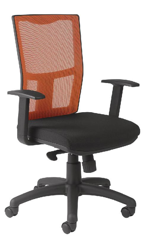 FAUTEUIL RITZ RÉGLAGE LOMBAIRE ACCOUDOIRS FIXES DOSSIER RÉSILLE COLORIS CORAIL - MANUTAN COLLECTIVITÉS